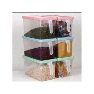 1pc Cereal Container With Handle