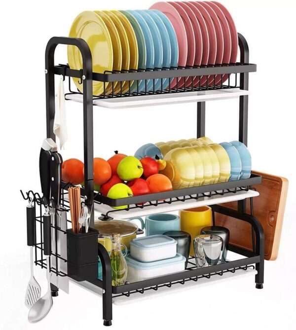 Dish Rack 3 Layer Black