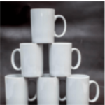 Ceramic white tall plain mug(Java)