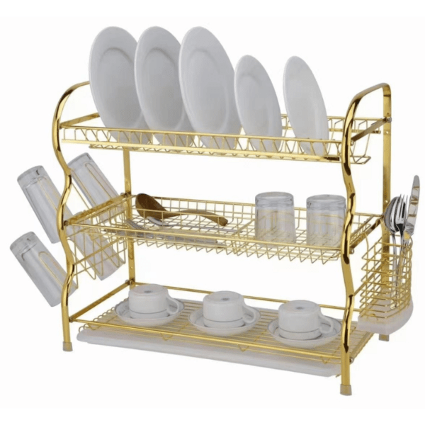 Dish Rack 3Layer Gold