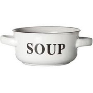 Marble Soup Bowl With 2 Handles