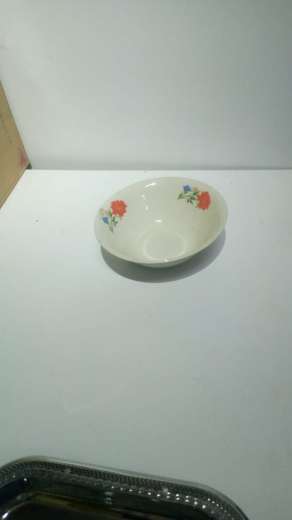 6pc Round Bowl Pink Flower