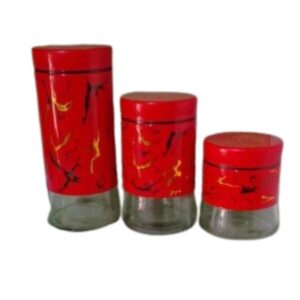 3 PC Marble Sugar Canister