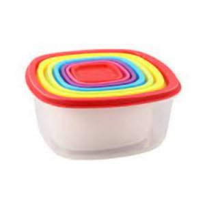 Plastic Bowls 7pc Multicoloured