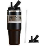 Vacuum Insulated Thermo Mug With Top Handle.