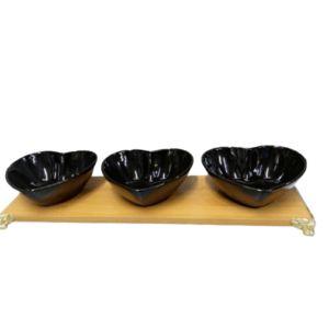 Salad Love Bowls 3pc With Bamboo Tray