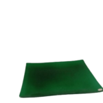 6pc Green Glass Plate Square