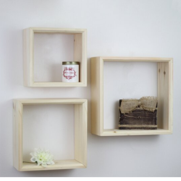 PC Floating Shelves Square Boxes