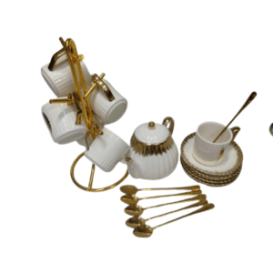 19Pcs Gold Detail Tea Set