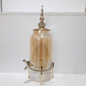 Tap Decanter With Stand Gold Medium