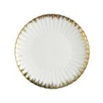 6pc 10 Inch Porcelain Gold Detailed