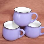 Ceramic Pot Cup Colored Purple