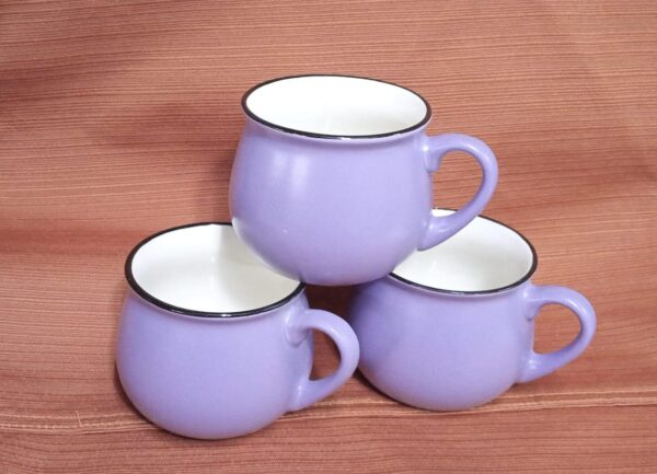 Ceramic Pot Cup Colored Purple