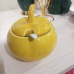 Ceramic Pumpkin Sugar Dish