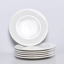 6pc Ceramic Dinner Plate Round