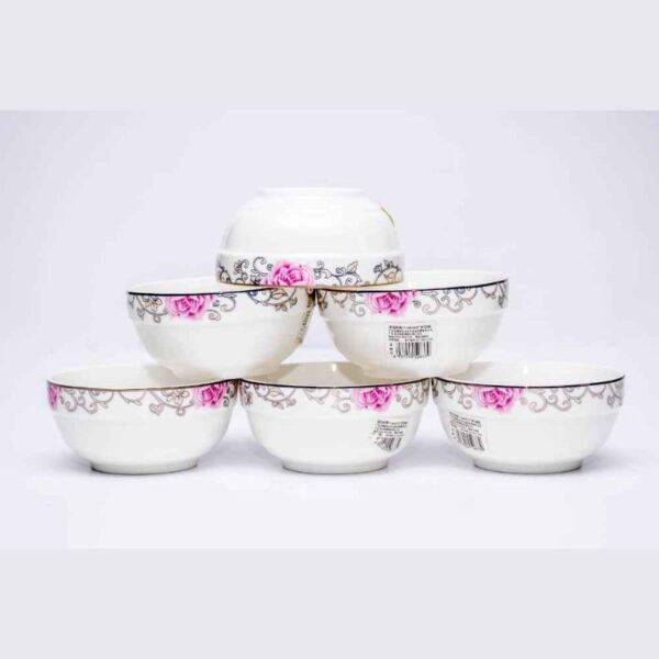 Bone China Pink Flower Bowl