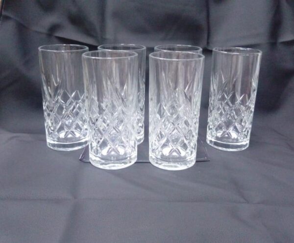 6pc Glass Flower Long