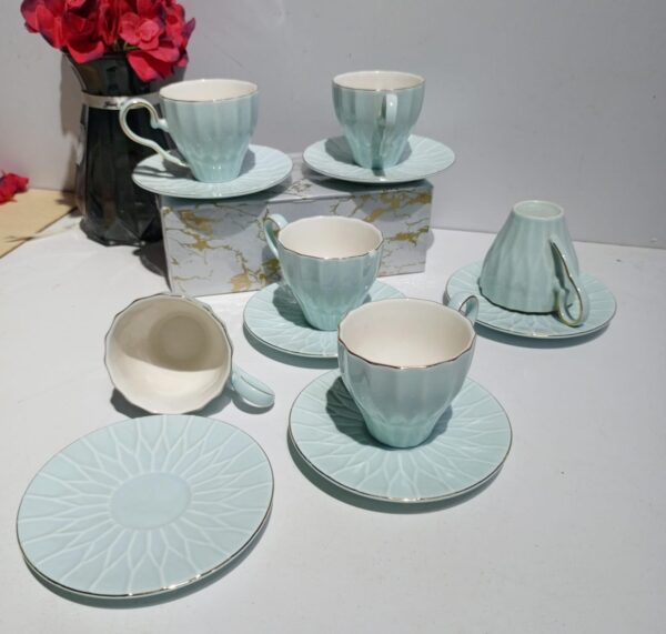 Cup and Saucer Set Colored